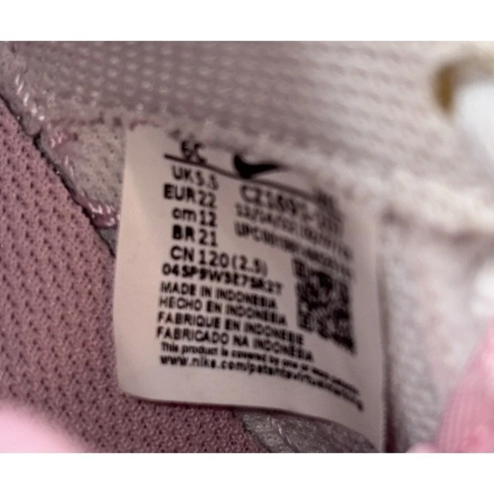 Nike Air Force 1 Baby shoes White and Pink 6 C